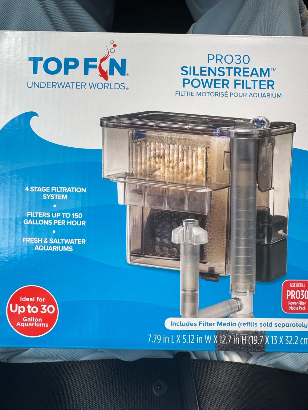 PRO30 SilenStream Power Filter – Clear & Gray